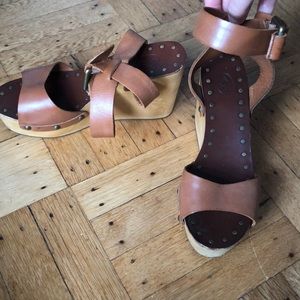 ASH Platform Wedge Sandal Size 8